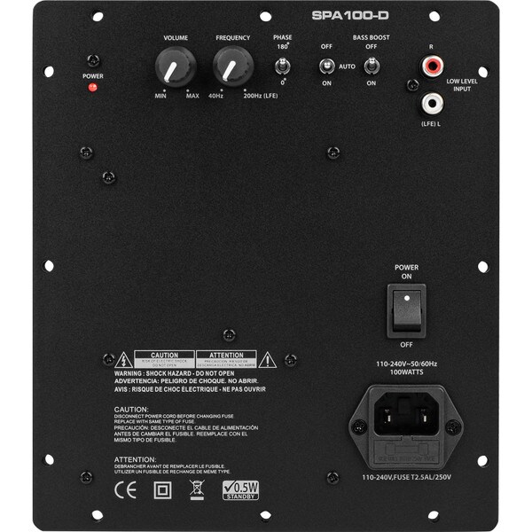 Main product image for Dayton Audio SPA100-D 100 Watt Class-D Subwoofer Plate Amplifier300-805